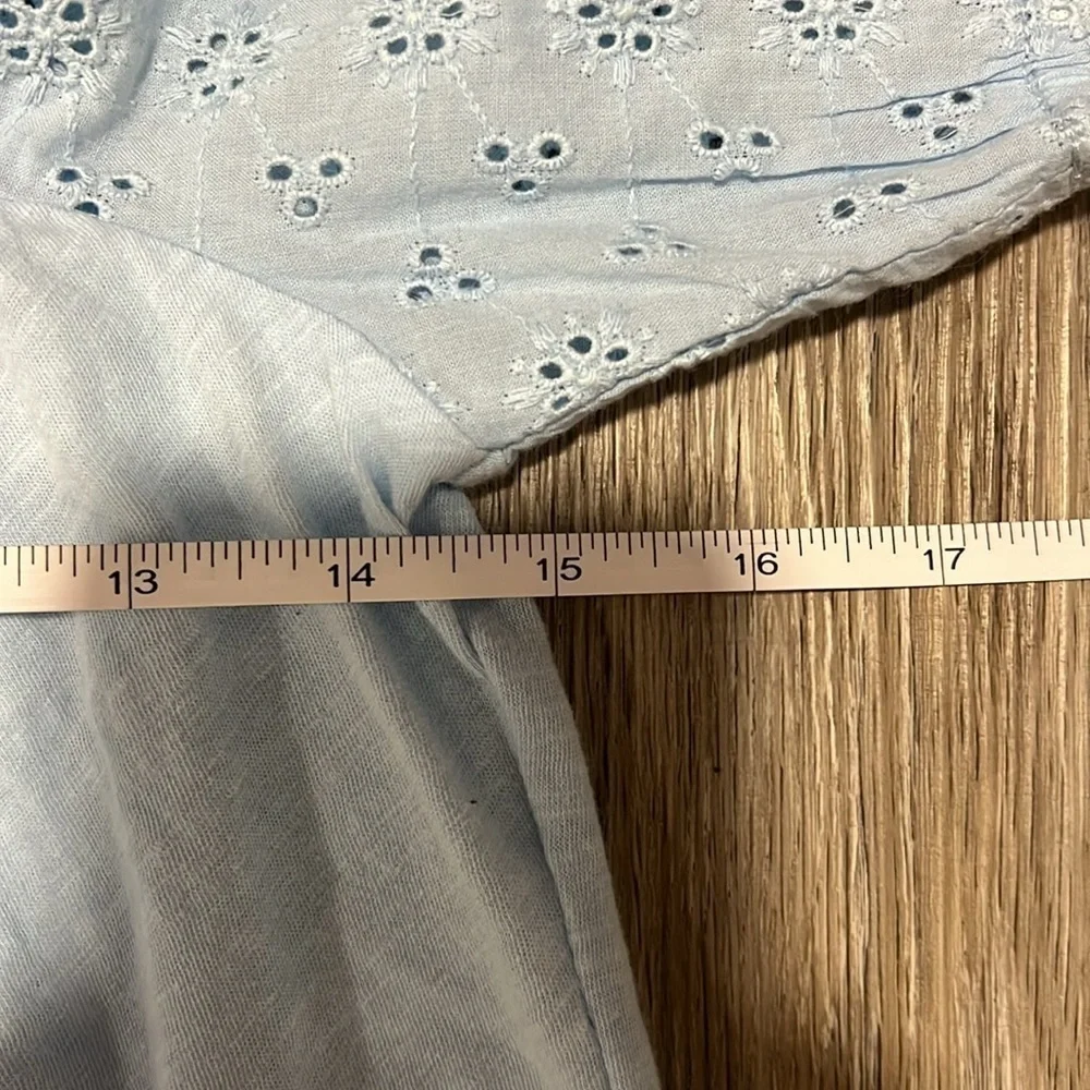 Lucky Brand Eyelet Square Neck Flowy Pullover Boho  Top​​​​ - Picture 8 of 12